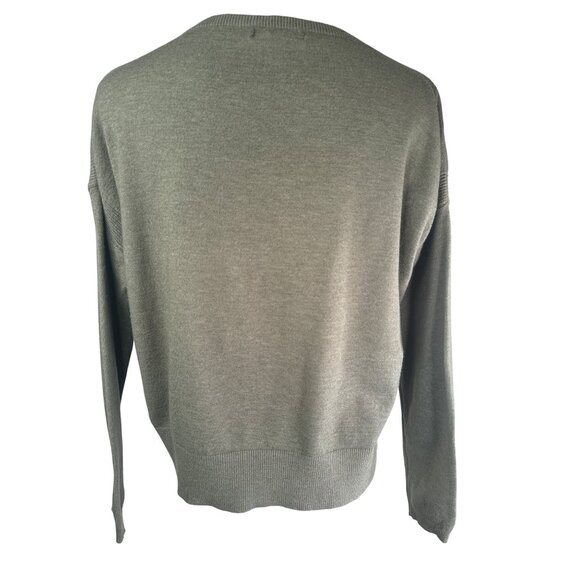 2/$30 Baci Womens M/L Olive Green Lightweight Knit Sweater Made In Italy - Picture 9 of 14